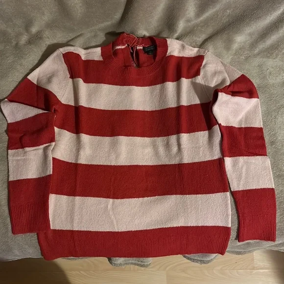 Halogen Sweaters Halogen X Atlantic Pacific Red Pink Striped
